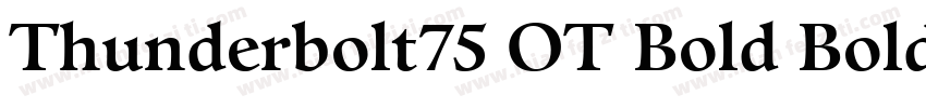 Thunderbolt75 OT Bold Bold字体转换